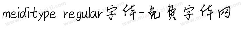 meiditype regular字体字体转换